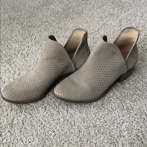 Tan suede lucky brand booties